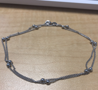 Sterling Silver Bead Anklet