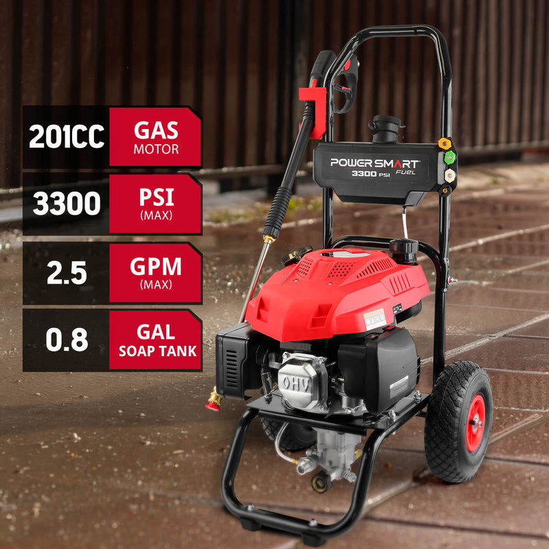 3300PSI 2.5GPM 201cc Gas Pressure Washer DB1050