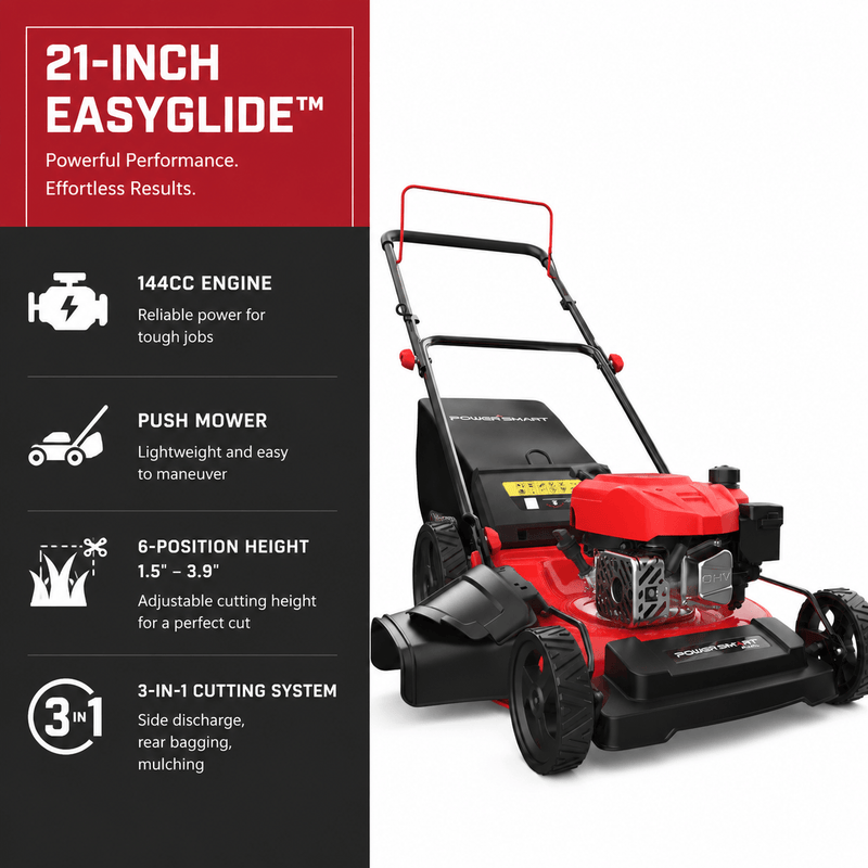 21" 144cc Gas Push 3-in-1 Lawn Mower  DB8621P