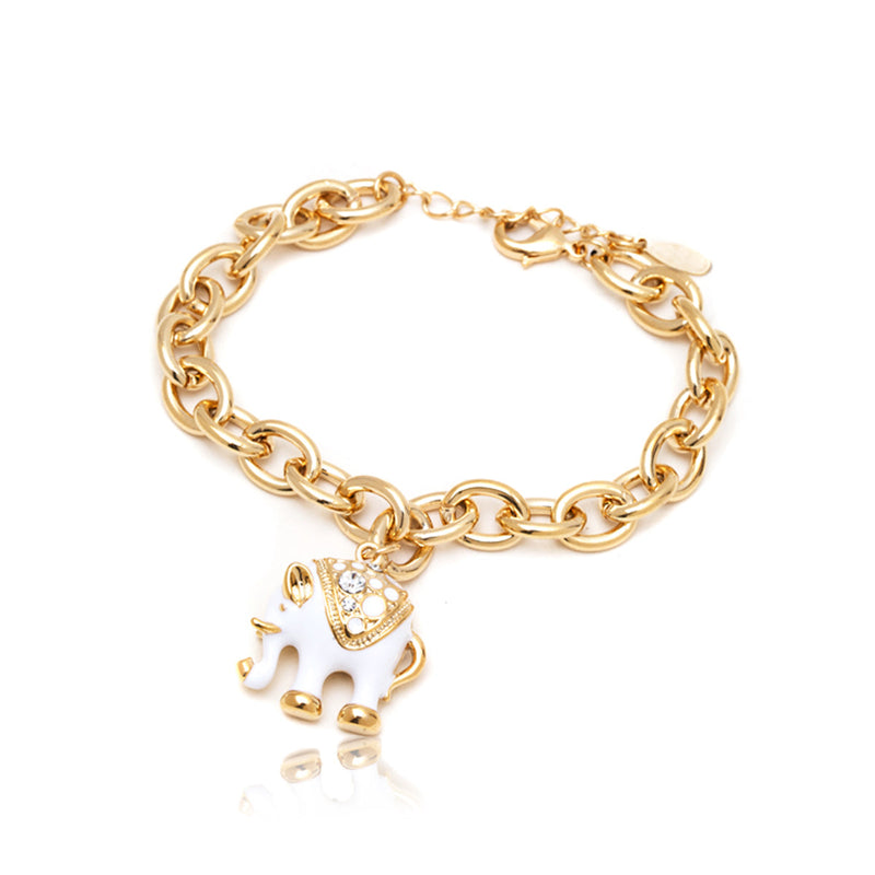 Good Luck Elephant Charm link Bracelet