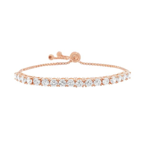 Amy and Annette 14K Gold Adjustable Tennis Bracelet with crystals from Swarovski
