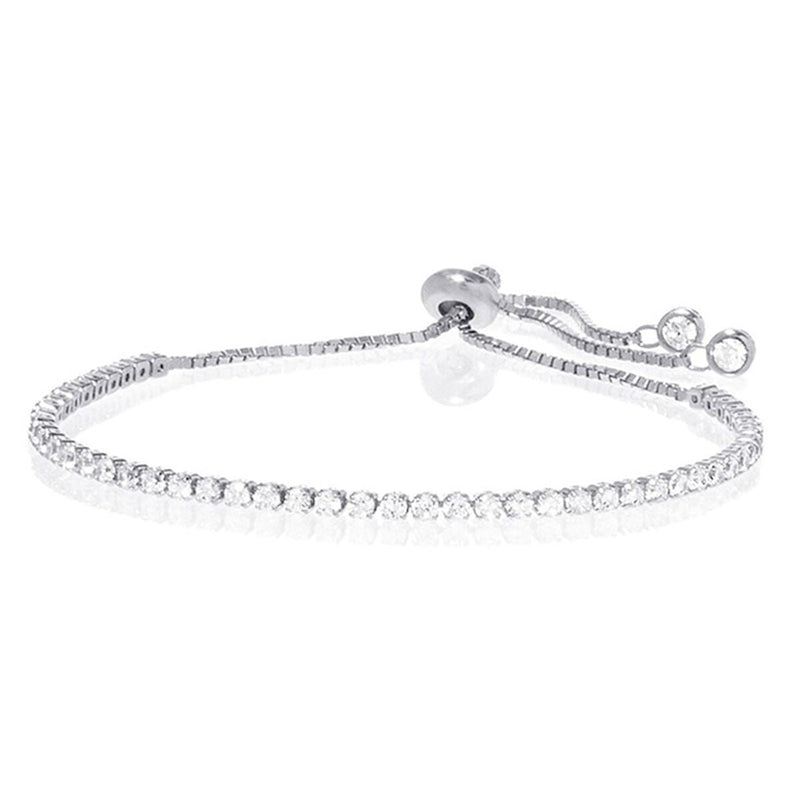 Amy and Annette 14K Gold Adjustable Tennis Bracelet with crystals from Swarovski