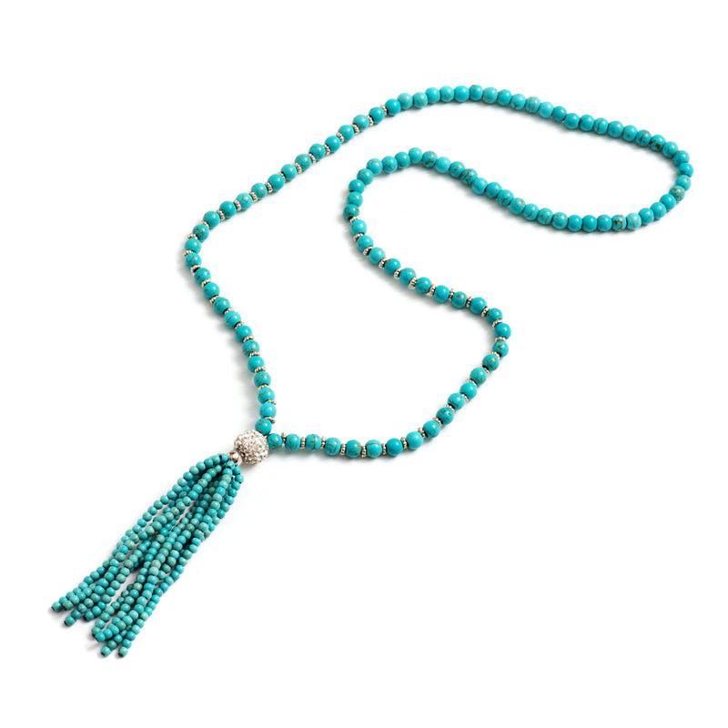 Genuine Turquoise Necklace with Tassel