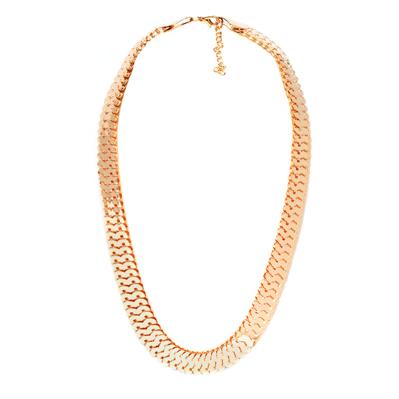 Graduated Herringbone Style Necklace