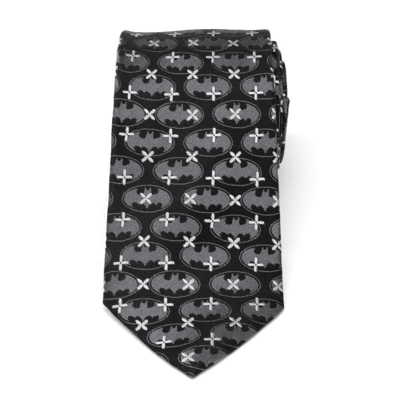 DC Batman Cross Black Silk Men's Tie