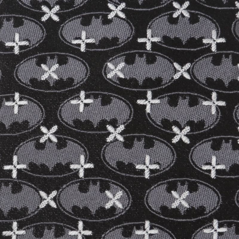 DC Batman Cross Black Silk Men's Tie