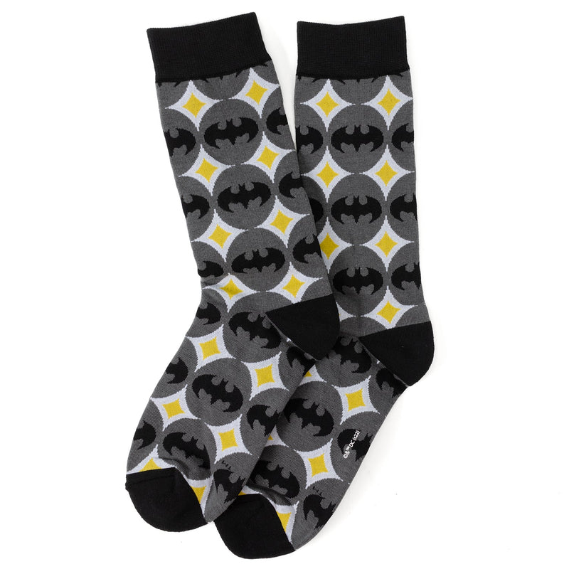 DC Batman Circle Gray Black Men's Socks