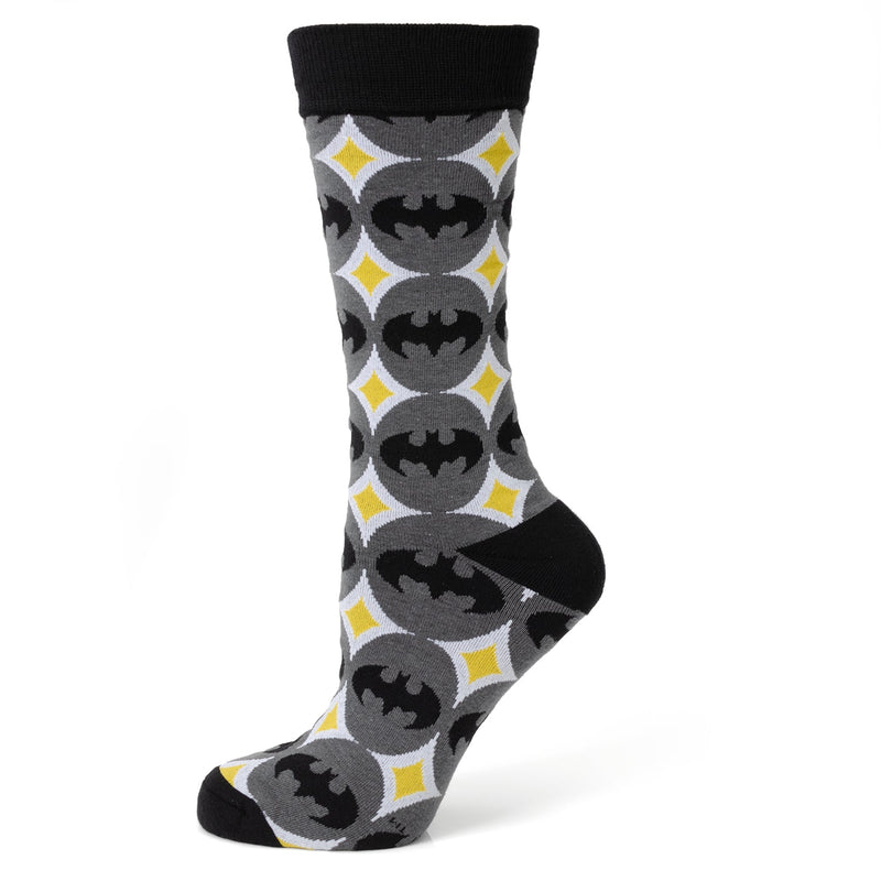 DC Batman Circle Gray Black Men's Socks