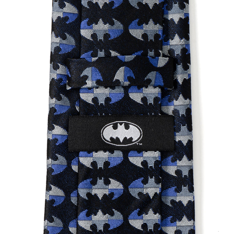 DC Batman Blue Blocked Black Men's Tie