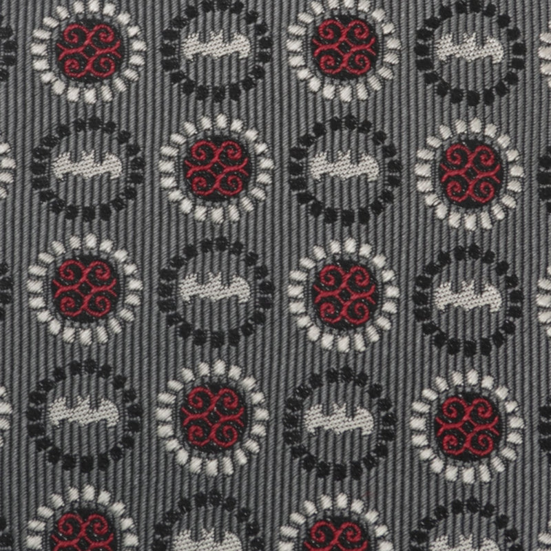 DC Batman Medallion Symbol Charcoal Silk Men's Tie