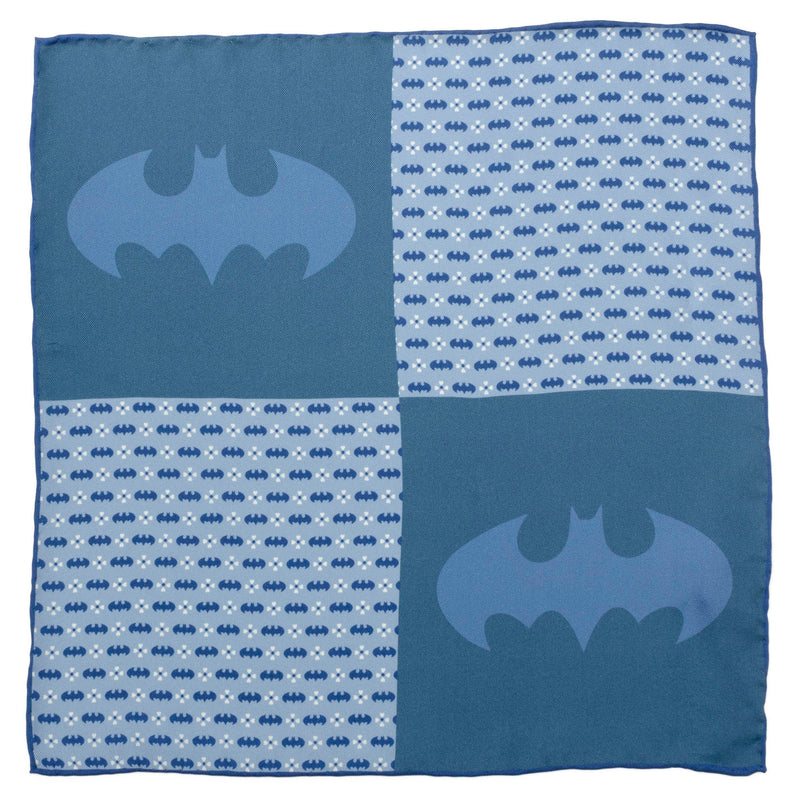 DC Batman Multi Motif Blue Pocket Square