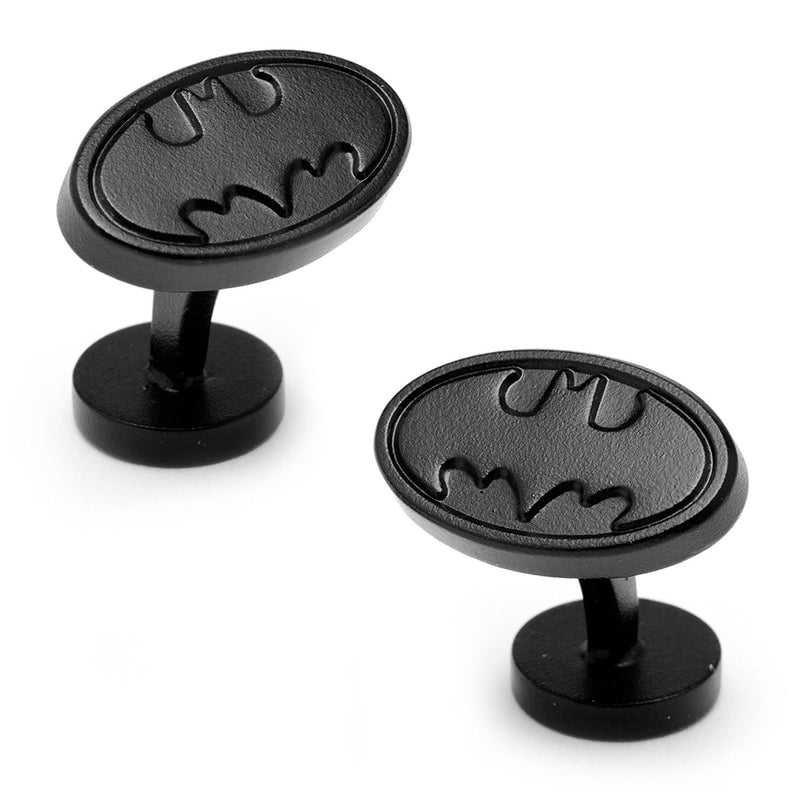 DC Batman Logo Satin Black Cufflinks
