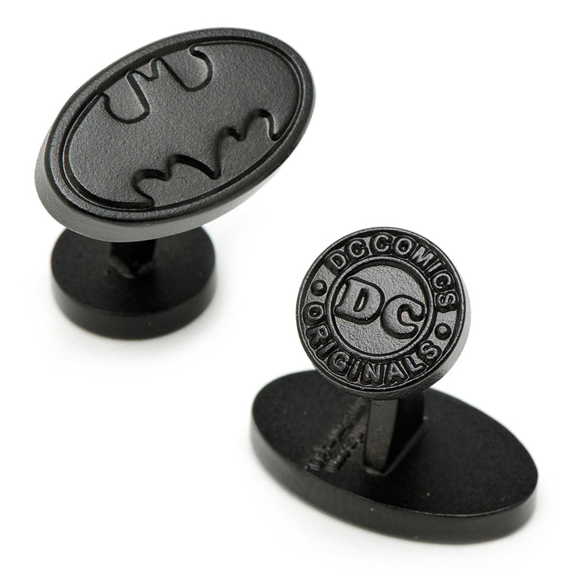 DC Batman Logo Satin Black Cufflinks