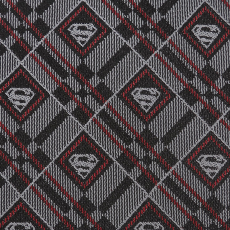 DC Superman Geometric Gray Silk Men's Tie