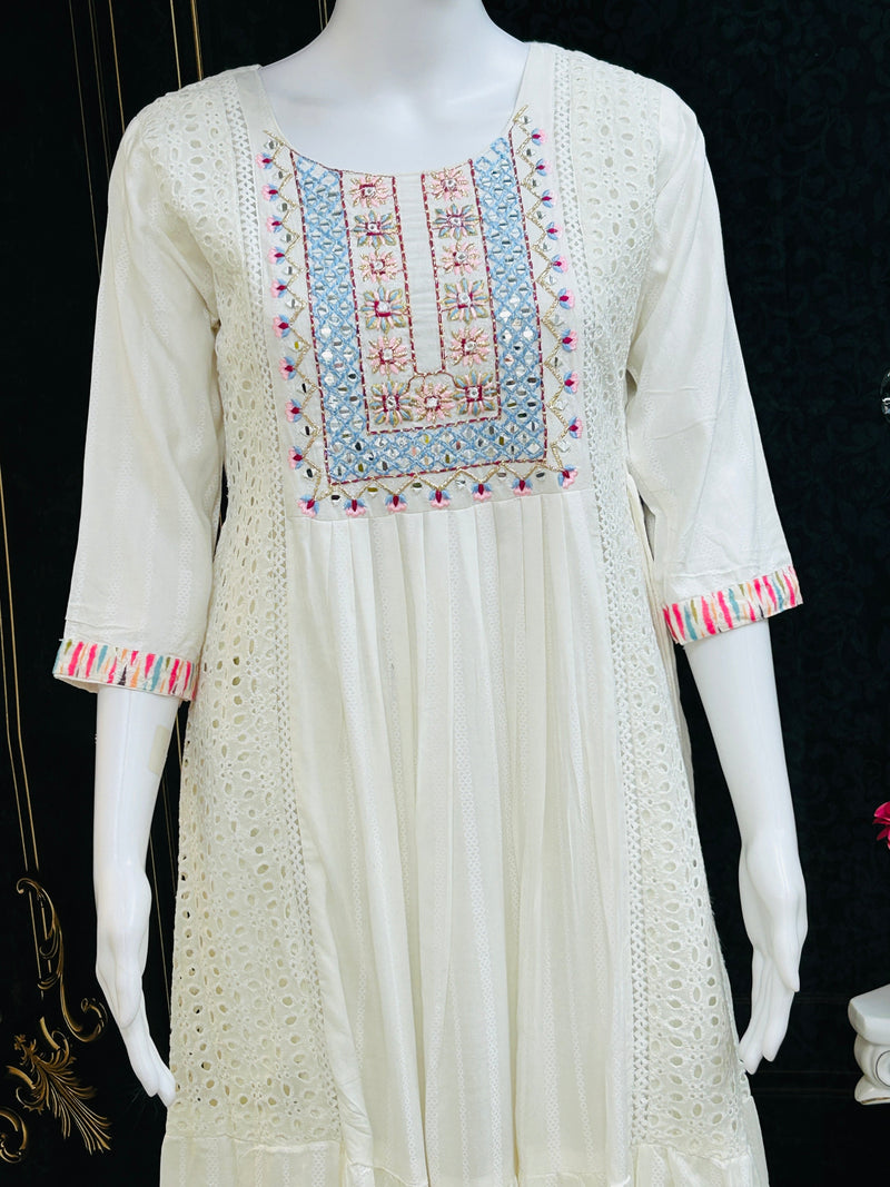Off white long kurti