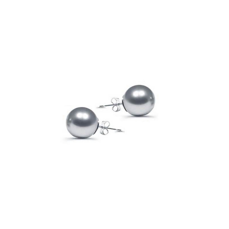 Blue Cultured Pearl Earring Studs