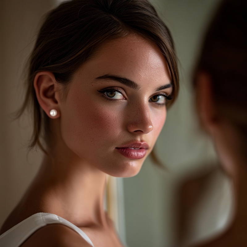 Amy and Annette 4.00 CTTW Cultured Pearl Earring in 18K Gold