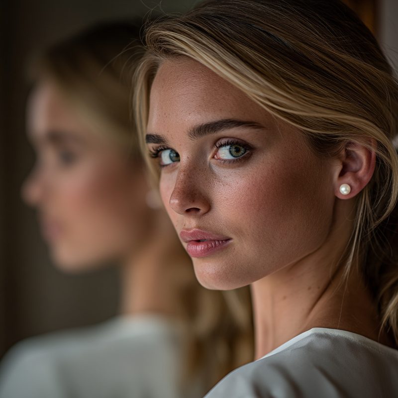 Amy and Annette 4.00 CTTW Cultured Pearl Earring in 18K Gold