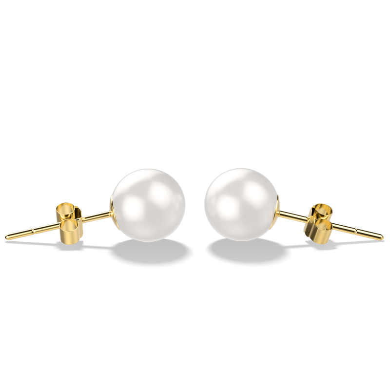 Amy and Annette 4.00 CTTW Cultured Pearl Earring in 18K Gold