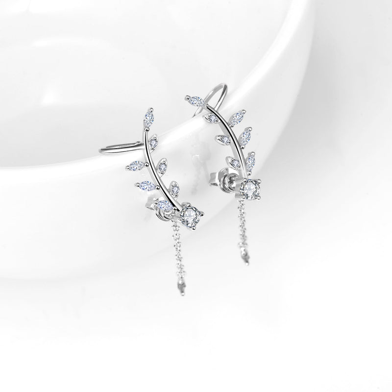 Genuine Crystal Climber & Drop Earrings