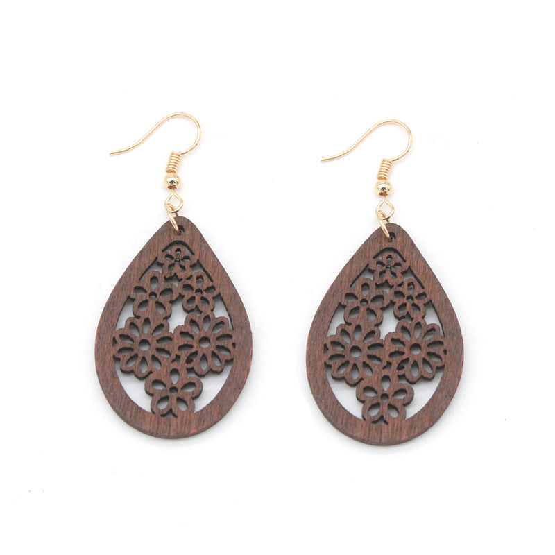 Wood Cut-Out Earring