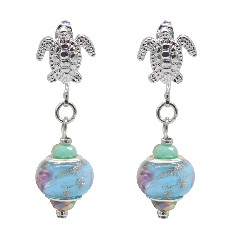 Turtle Swarovski Crystal Drop Earring