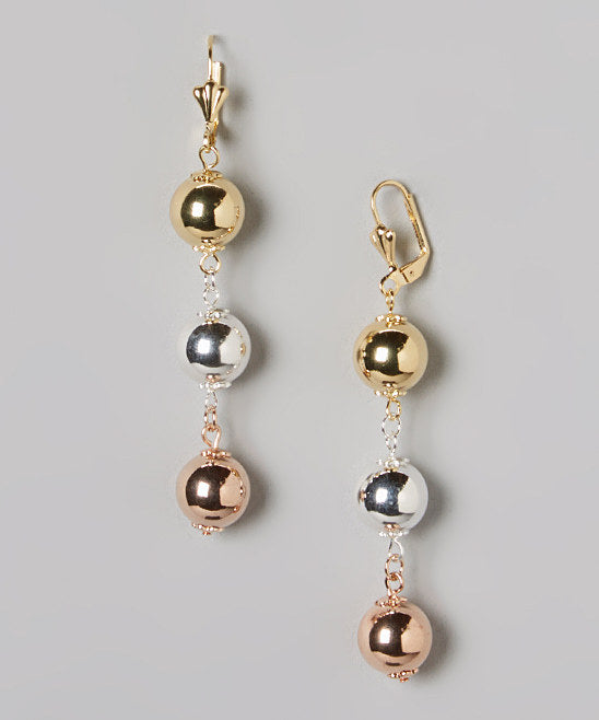 Tri color Ball drop Earrings