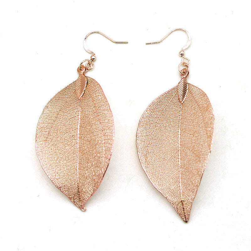 Handmade Natural Leaf Earrings