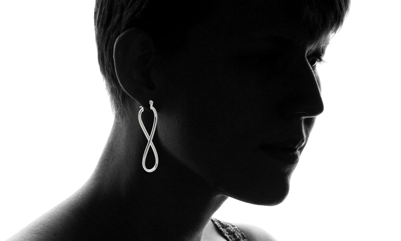 Infinity Figure 8 Drop Earrings in 18K Gold