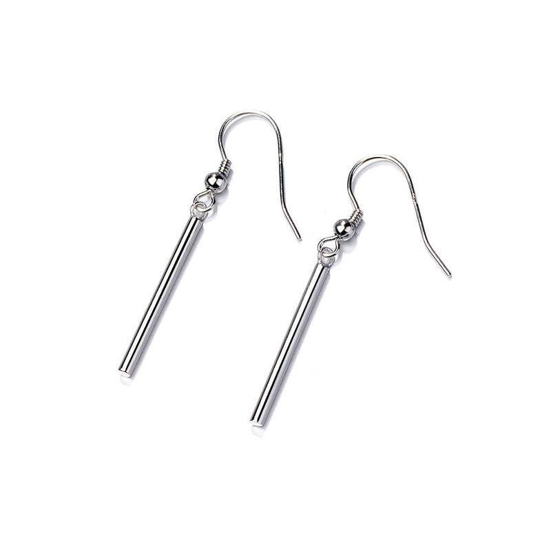 18K Rose Gold over Sterling Silver Bar Earrings
