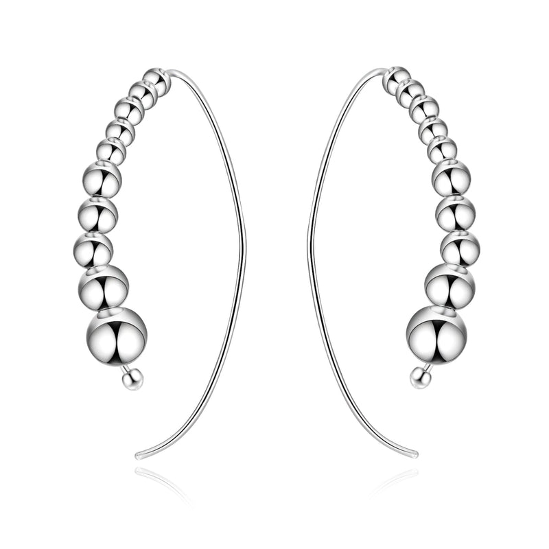 Sterling Silver Arc Riviere Beads