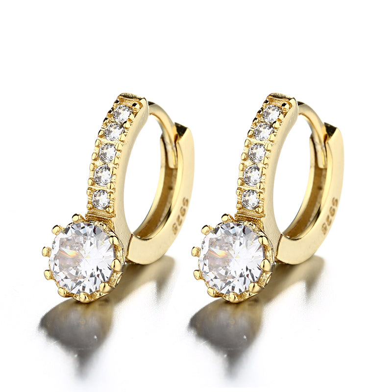 Swarovski Crystal Huggie Hoop Kiss Earring