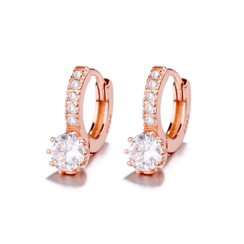 Swarovski Crystal Huggie Hoop Kiss Earring