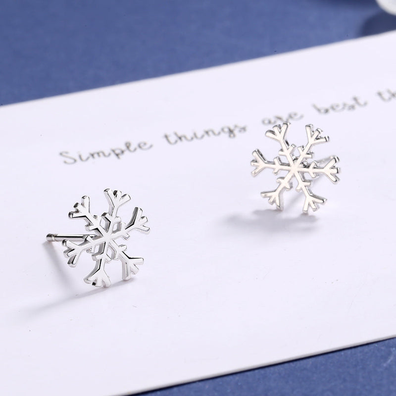 Sterling Silver Snow flake Earrings