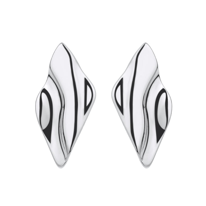 14K Gold And Sterling Silver Hammered Earrings