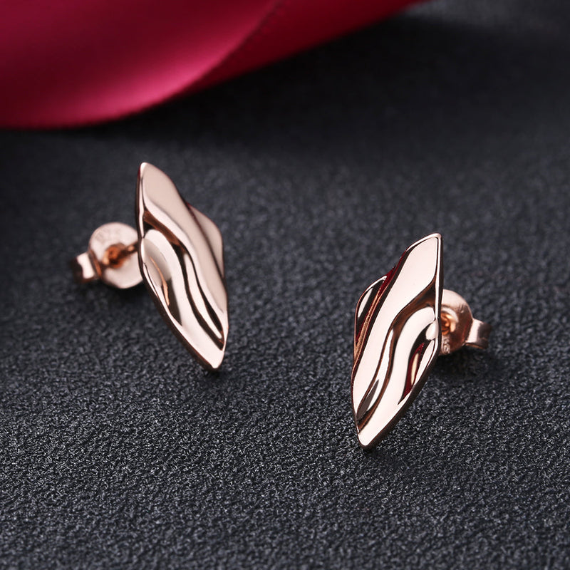 14K Gold And Sterling Silver Hammered Earrings