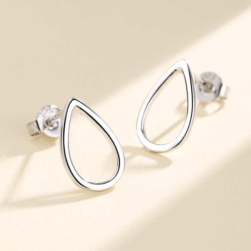 Sterling Silver Tear Drop Cutout Earring