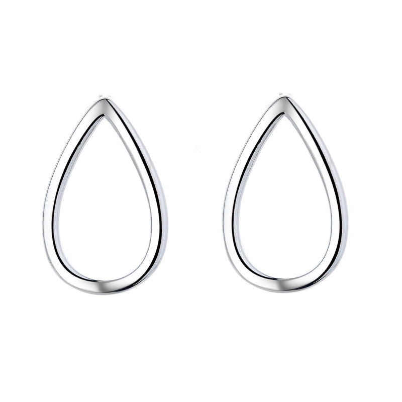 Sterling Silver Tear Drop Cutout Earring