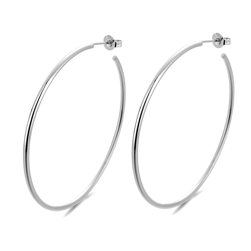 Amy and Annette 14K Gold or Sterling Silver Large Hoop Earrings