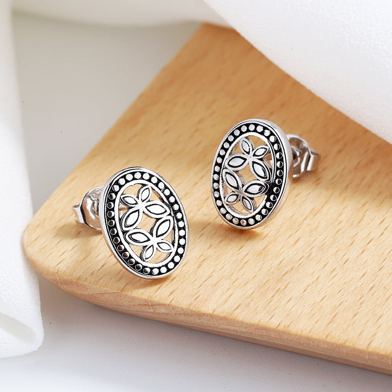 Sterling Silver Oval Artisan Butterfly