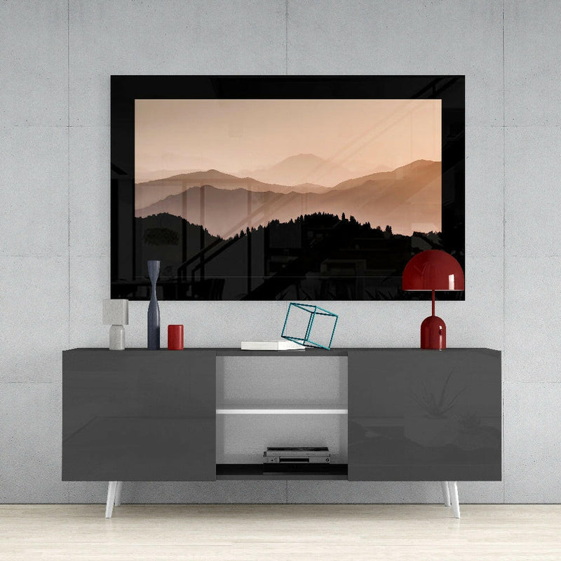 Foggy Horizons Glass Wall Art