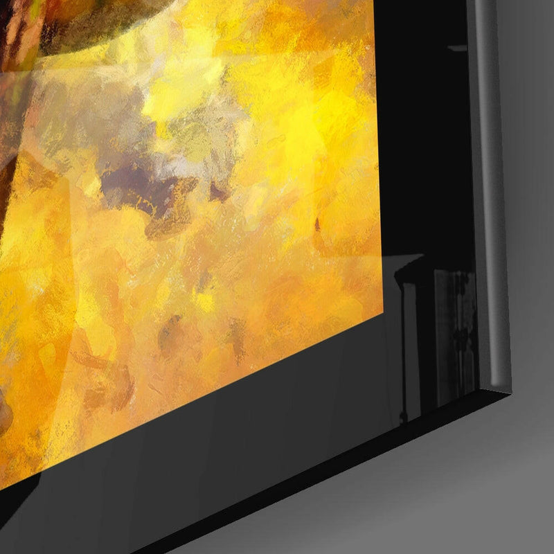 Tropical Parrot Glass Wall Art