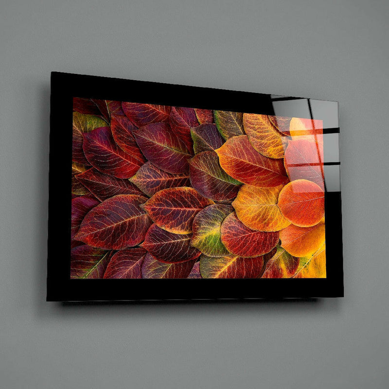 Autumn Leaves Glass Wall Art