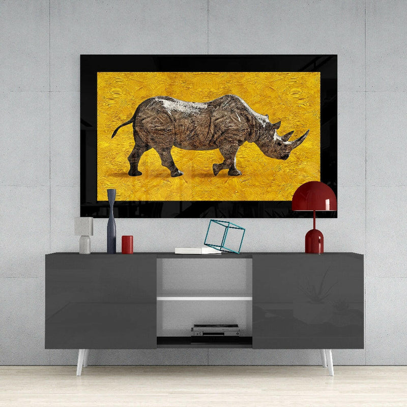 Rhino Glass Wall Art