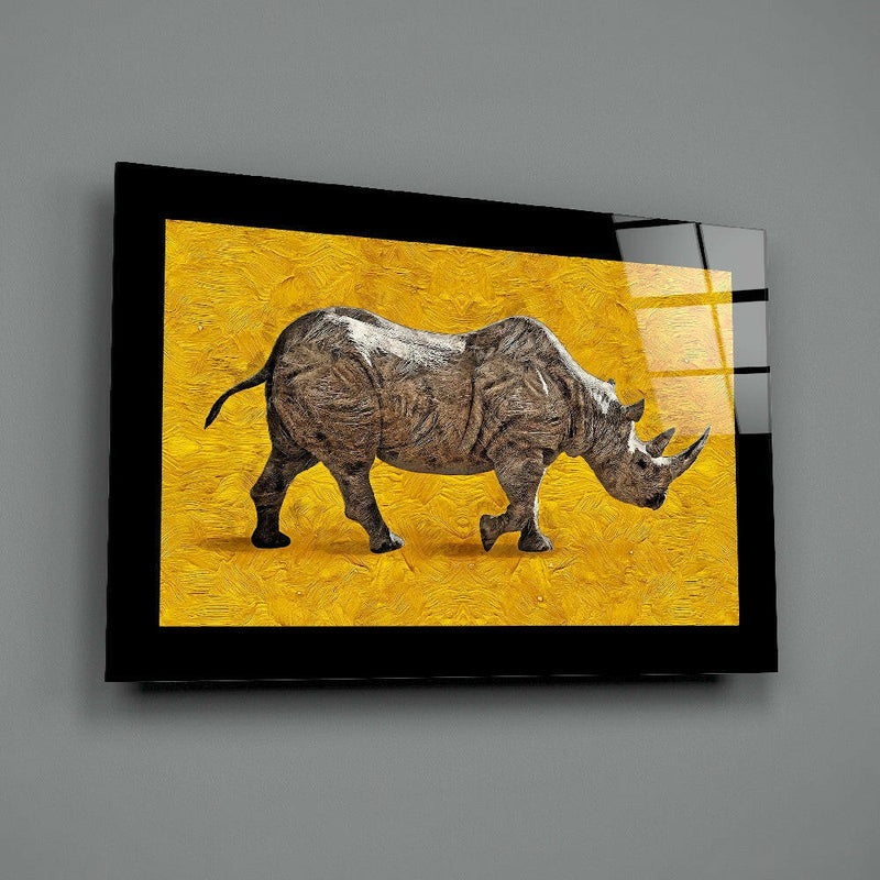 Rhino Glass Wall Art