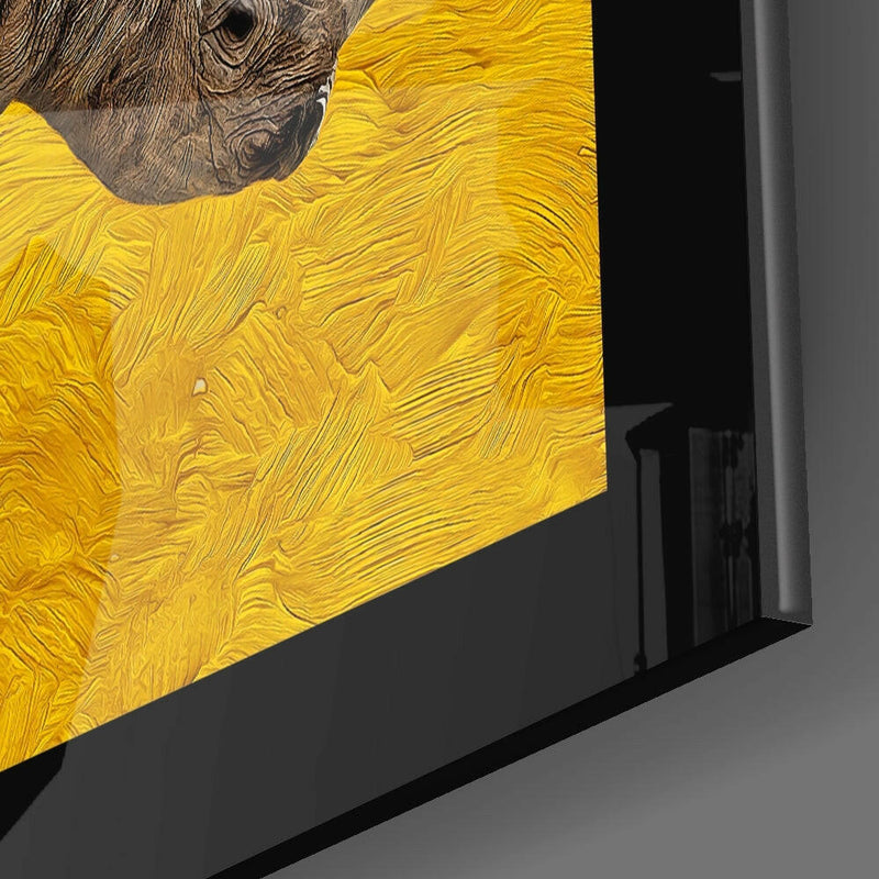 Rhino Glass Wall Art