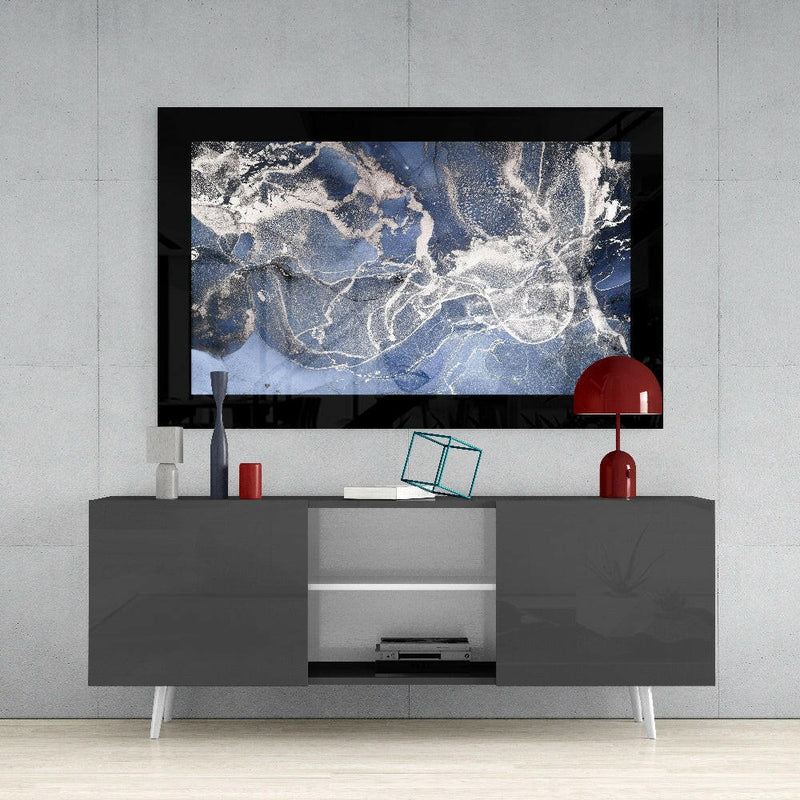 Blue Quartz Glass Wall Art