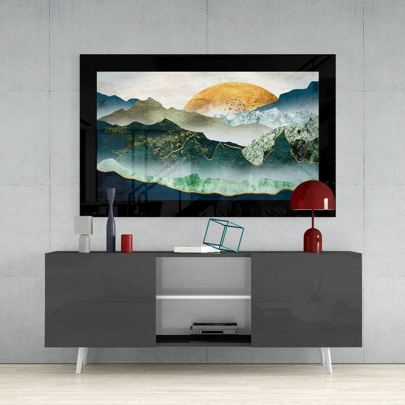 Emerald Valley Glass Wall Art