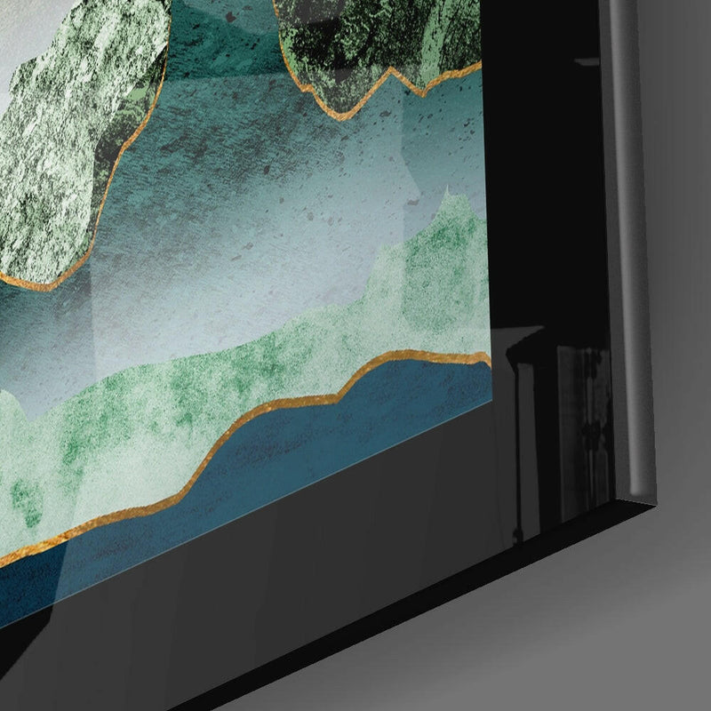 Emerald Valley Glass Wall Art