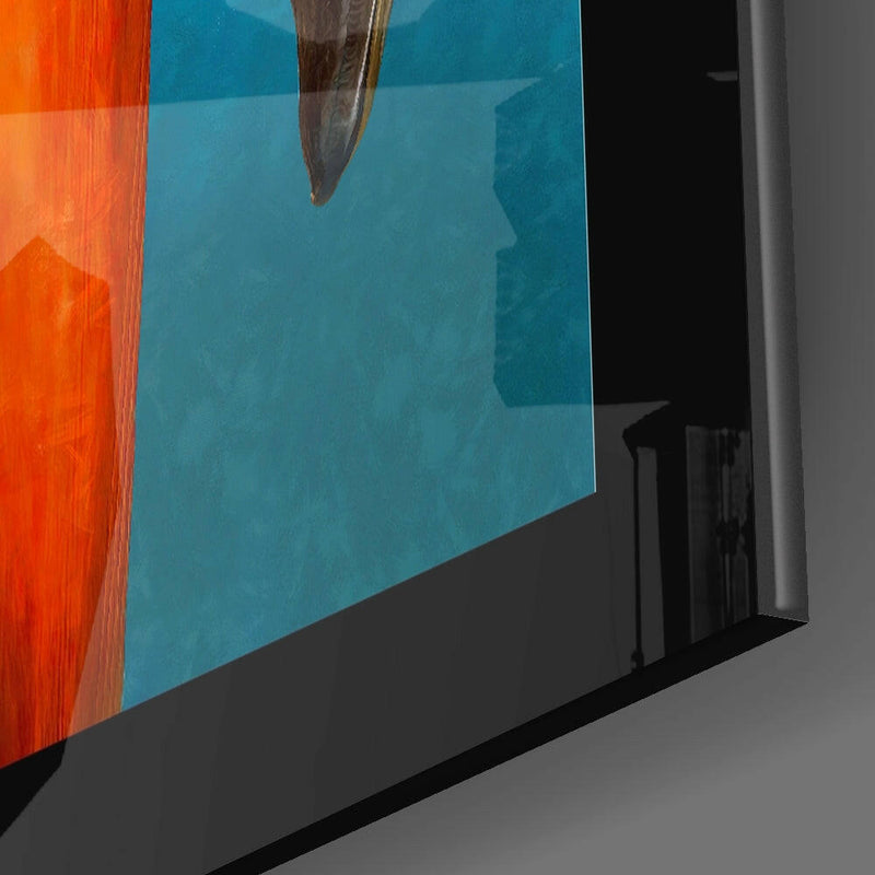 Flamingos Glass Wall Art